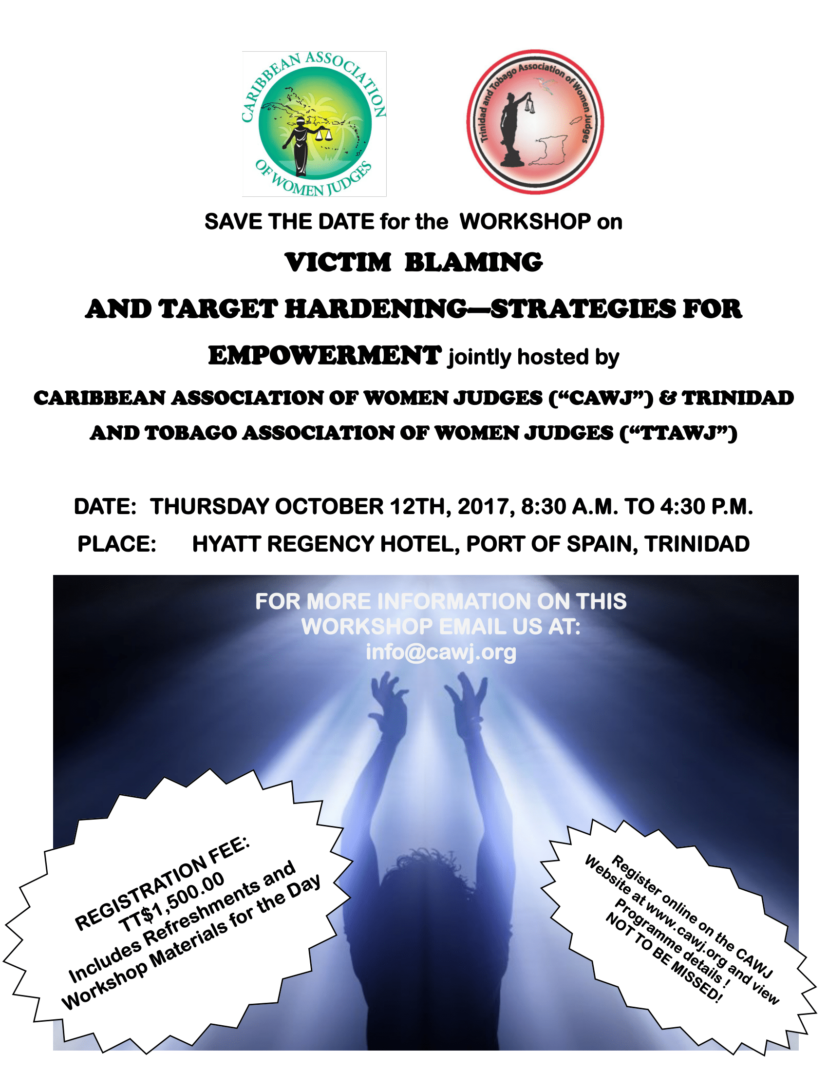 CAWJ SAVE THE DATE flyer